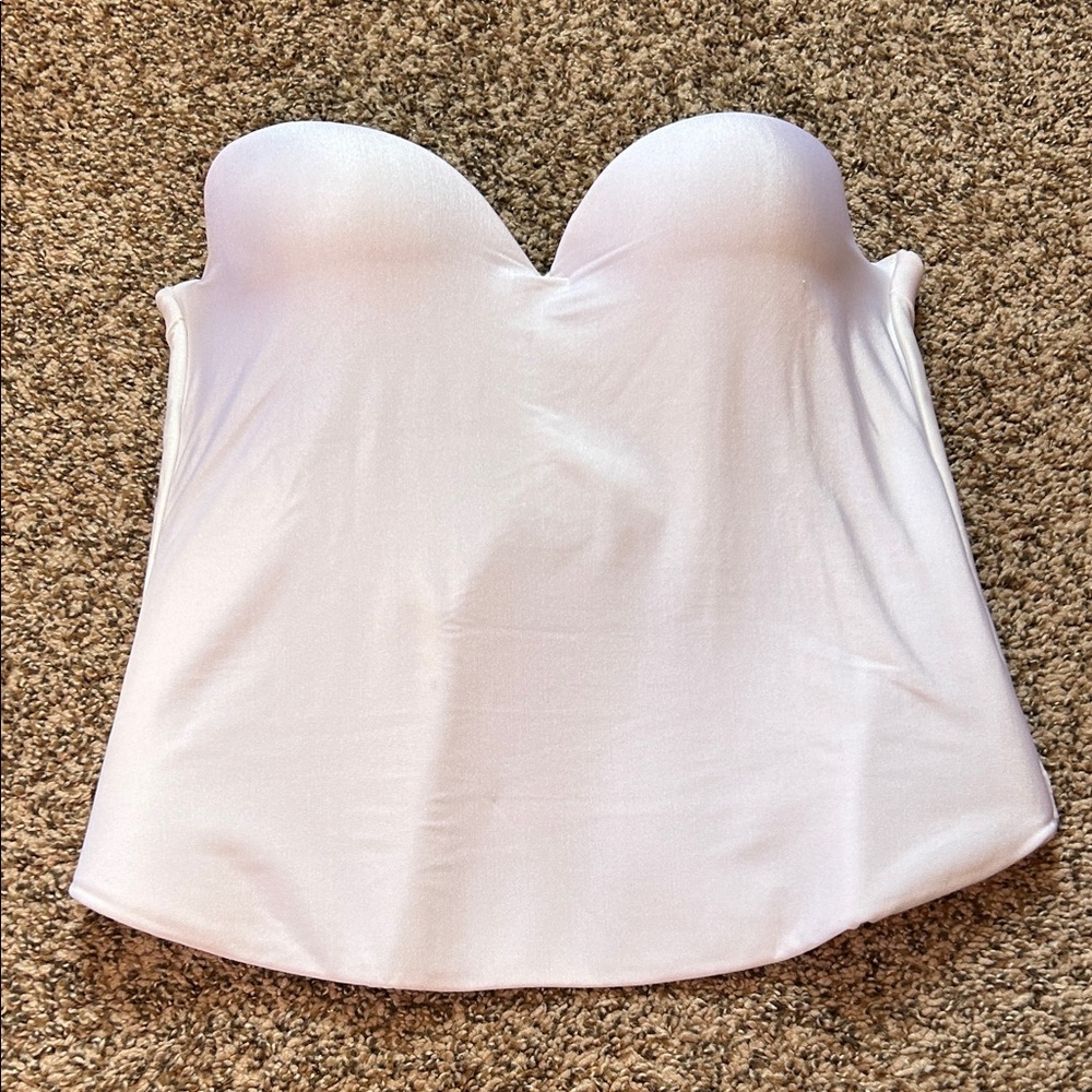 David's Bridal White Strapless Bra